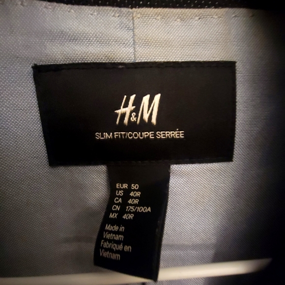 H&M For Men Blazer/Jacket Slim Fit Size 40R - Picture 2 of 2